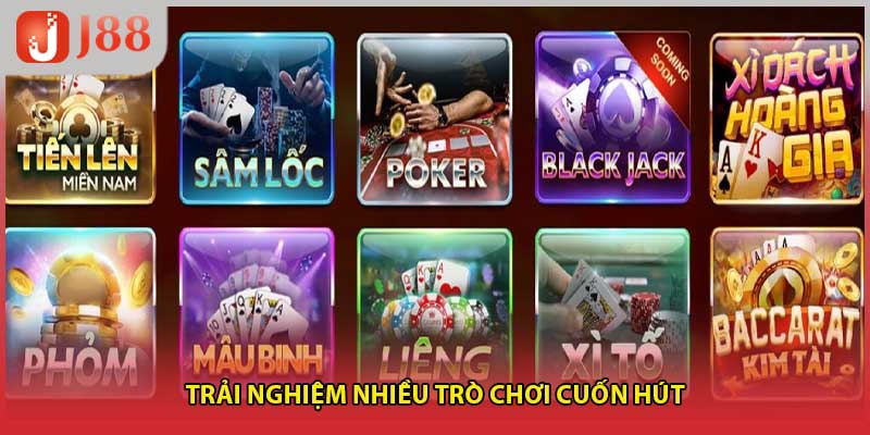 Trải nghiệm nhiều trò chơi cuốn húti